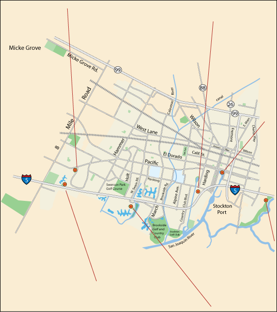 map of playgrounds in Stockton, CA
