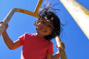 young girl at a playground